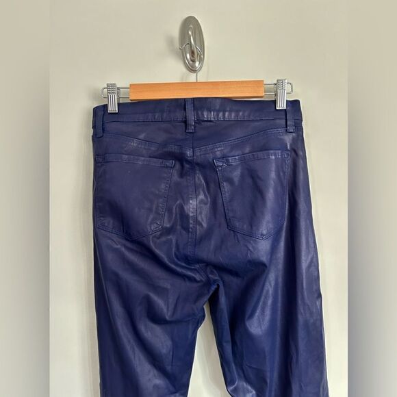 J Brand Maria Coated High Rise Skinny Jeans in Blueberry - Picture 6 of 12